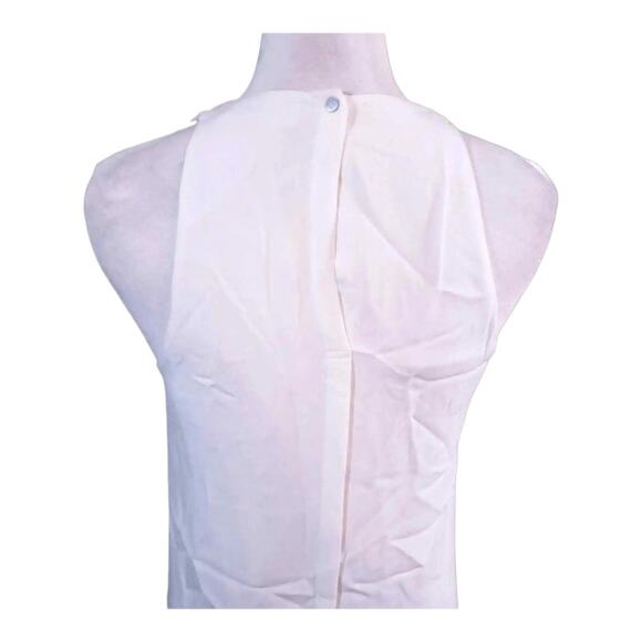 A.L.C. Gigi Sleeveless White Tonal Studded V-neck Mini Sheath Dress Women's 6 - Picture 7 of 8